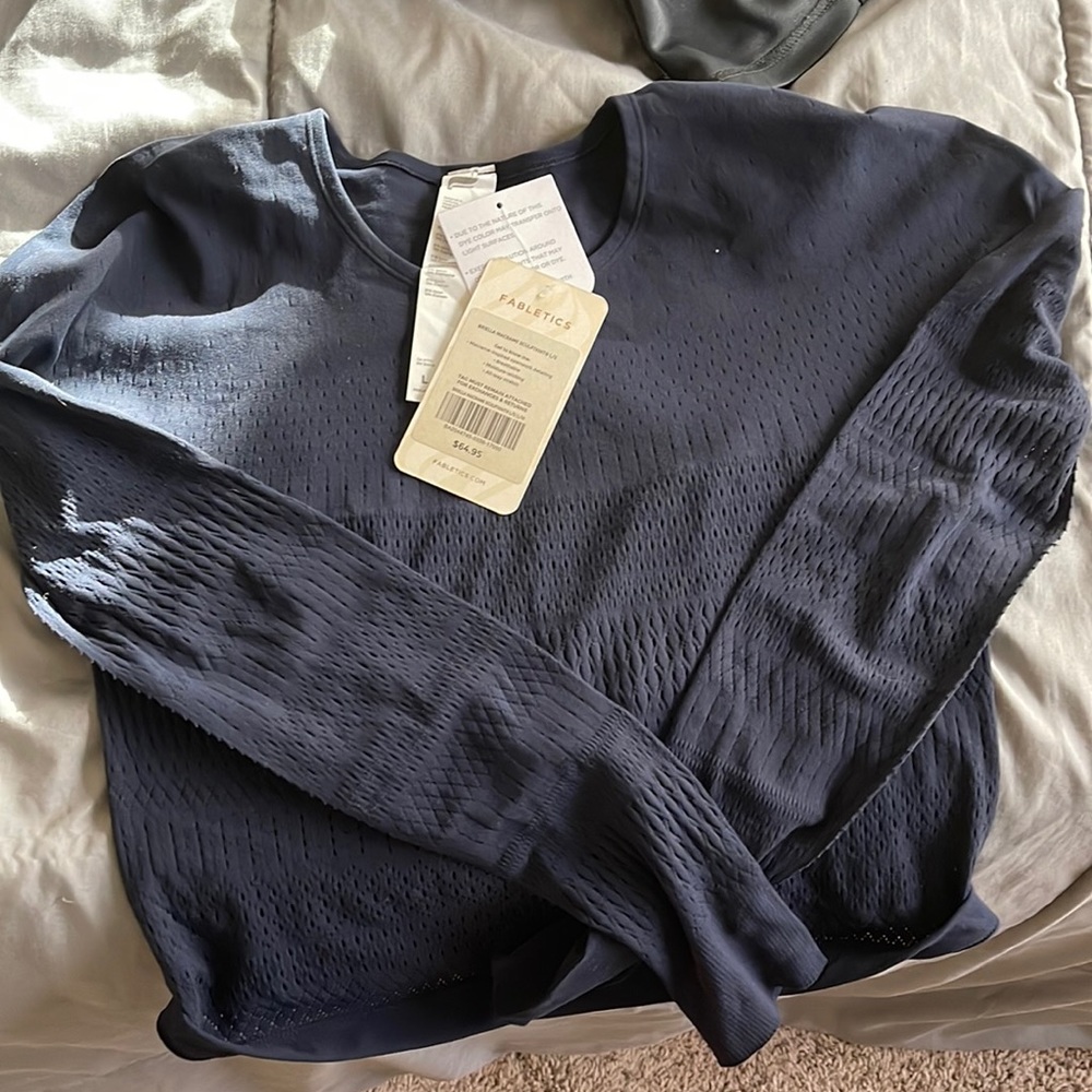 Navy blue workout shirt